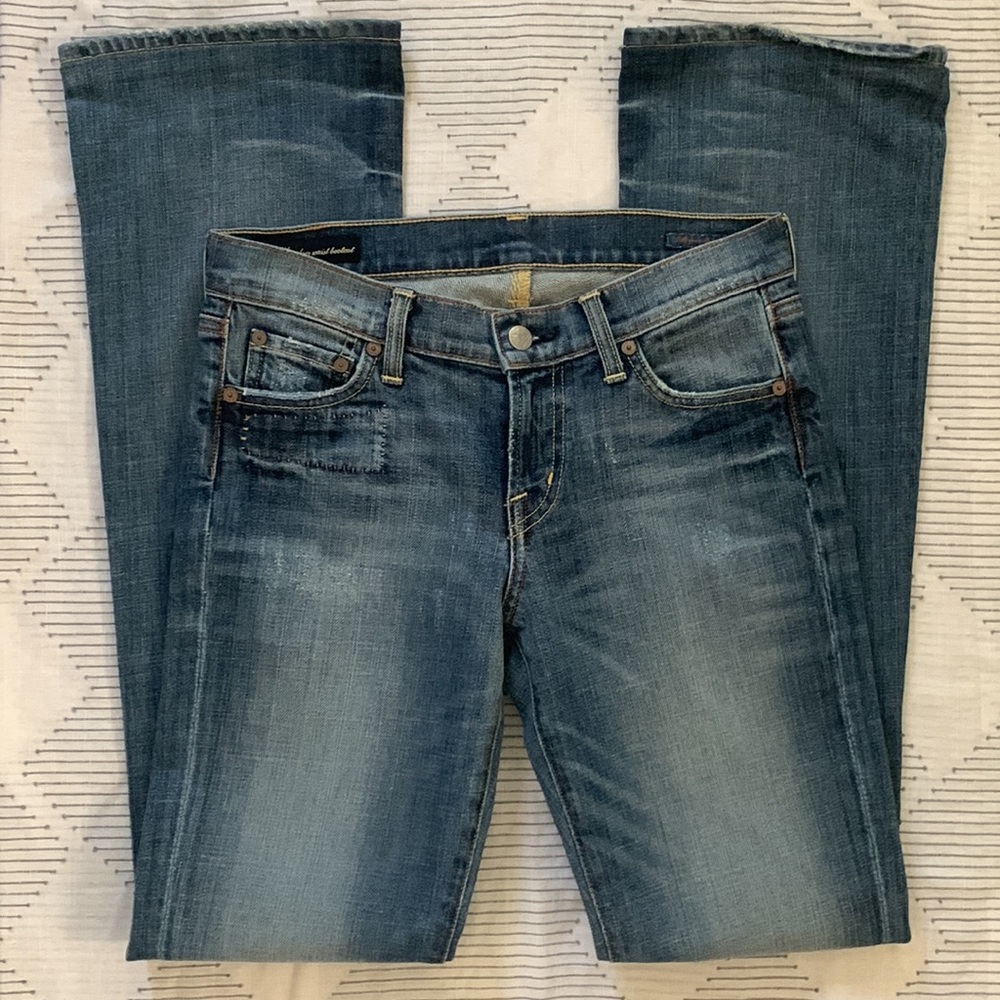 Citizens for Humanity sz 26 Y2K Boho #111 low waist bootcut vintage/distressed